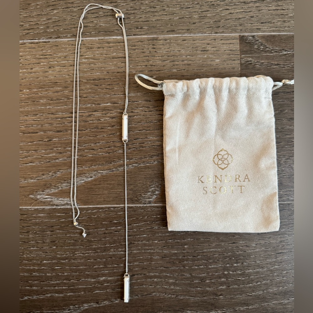 Kendra Scott Silver Bar Necklace